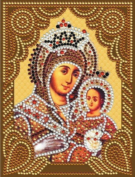 Алмазная мозаика Вифлеемская божия матерь 15x20 см.
