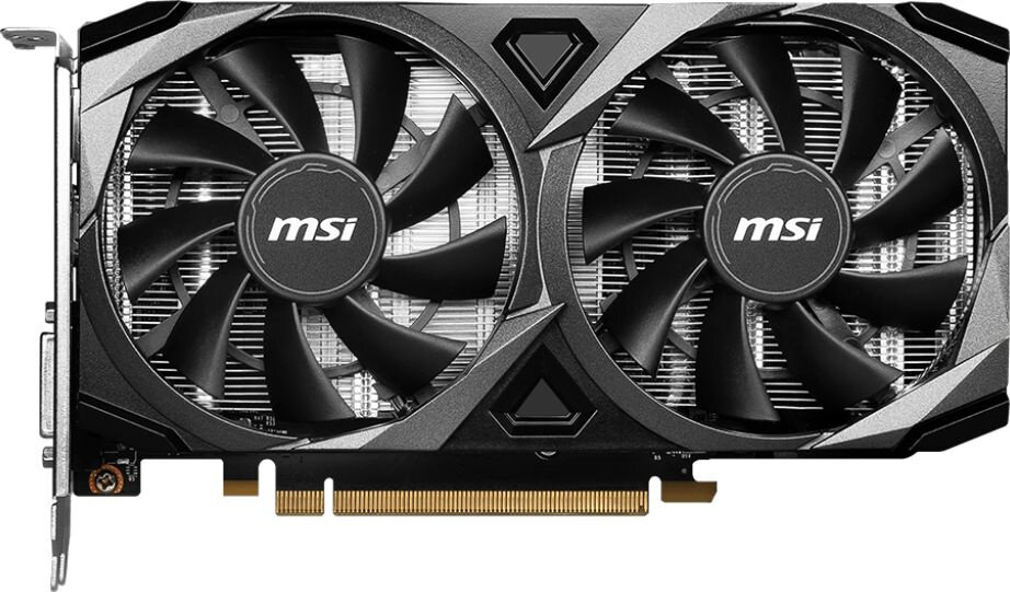 MSI Видеокарта MSI PCI-E 4.0 RTX 3050 VENTUS 2X XS 8G OC NVIDIA GeForce RTX 3050 8192Mb 128 GDDR6 1807/14000 DVIx1 HDMIx1 DPx1 HDCP Ret