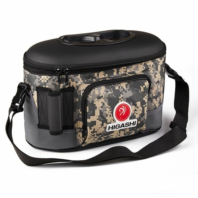 Кан рыболовный Higashi Live bait box 7.5L #Digital Camo