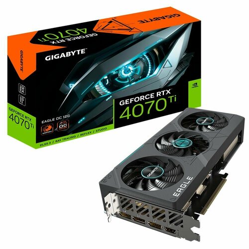 Видеокарта Gigabyte RTX4070Ti EAGLE OC 12GB GDDR6X 192-bit DPx3 HDMI GV-N407TEAGLE OC-12GD 20 10755400₽
