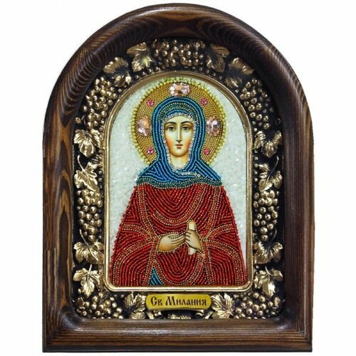 Икона Мелания святая из бисера, арт ДИ-085