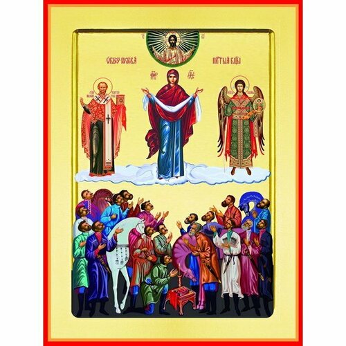 Икона Покров Пресвятой Богоматери над Казачеством, арт PKI-БМ-108