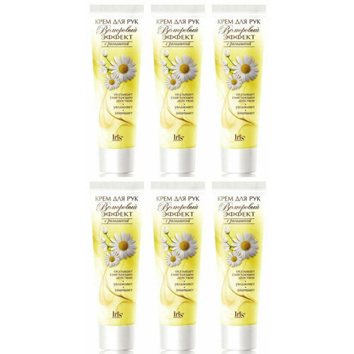 Iris Крем для рук Велюровый эффект ромашка 100мл,6 шт