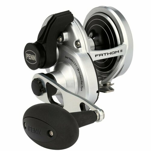 Катушка мультипликаторная Penn Fathom II 15LD CV Lever Drag Reel Box RH катушка мультипликаторная penn fathom ii 30ld2lh lever drag 2 speed reel box lh