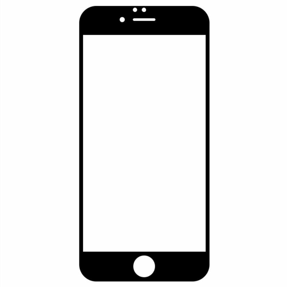 Стекло защитное Krutoff с полной проклейкой для iPhone 6 черное
