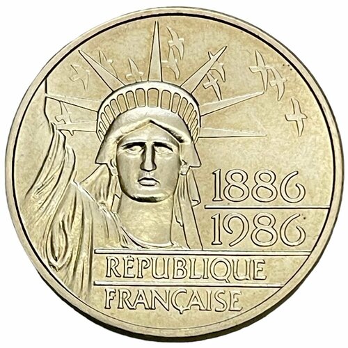 Франция 100 франков 1986 г. (100 лет Статуи Свободы) (Пьедфорт)