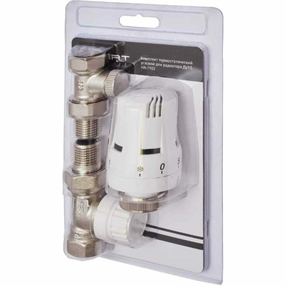 фото Термостатический угловой комплект для радиатора WERTRUS Ду15