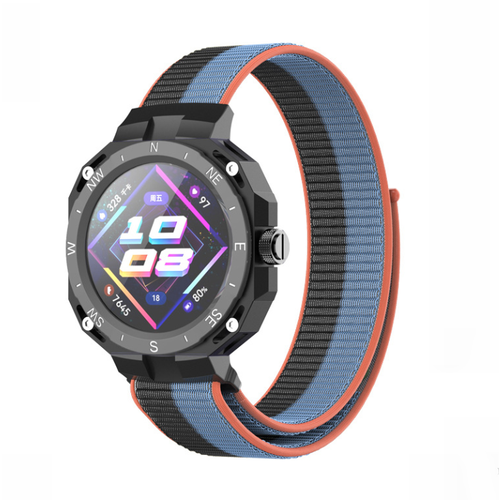 Сменный, тканевый ремешок-браслет MyPads Di Tessuto для умных смарт-часов Huawei Watch GT Cyber из прочного, плотного, нейлона двухцветный