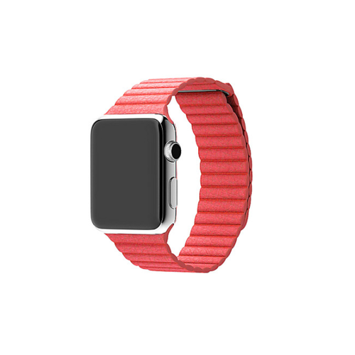 Ремешок из экокожи для Apple Watch 42/44/45/49mm (Красный)