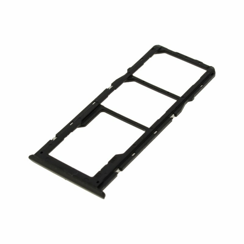 Держатель сим карты (SIM) для Realme C25 / C25S, черный — фото 2