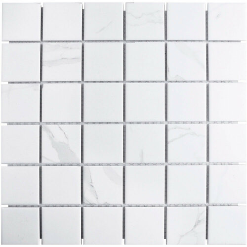 Мозаика Starmosaic Carrara Matt белая керамическая 306х306х6 мм матовая мозаика керамическая чип 95x45 brick matt carrara starmosaic 295х291 6 упаковка 20 листов 1 72 кв м