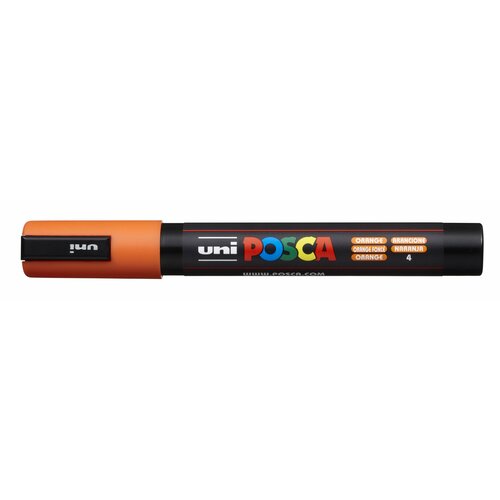 Маркер акриловый UNI POSCA PC-5M, оранжевый, 1.8 - 2.5 мм, круглый