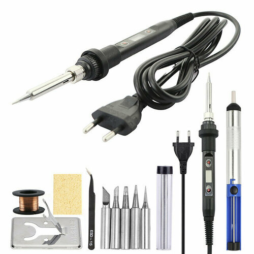 Электрический паяльник 80 Вт с регулируемой температурой ЖК-дисплей сварочный инструмент керамический нагреватель 169000₽