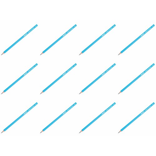 Attache Карандаш чернографитный Bright colors, HB, голубой корпус, 12 шт