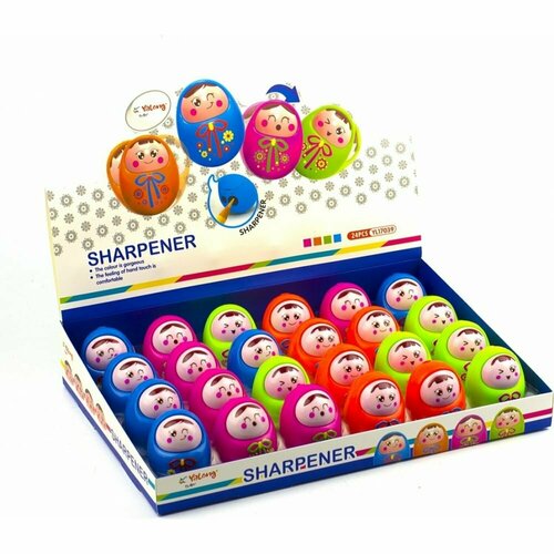 Yalong Точилка Неваляшка пластиковая контейнер 2 отверстия YL17039