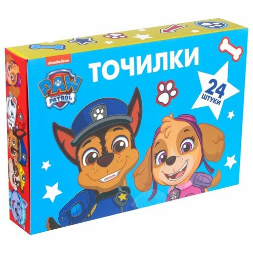 Точилка пластиковая с обечайкой, PAW PATROL (24шт.)