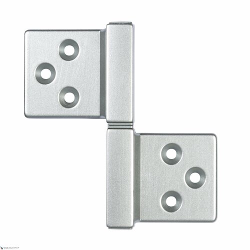 Петля дверная накладная без врезки (бабочка) прав. Aldeghi 143 CS 032D_T 32x35 серебристый