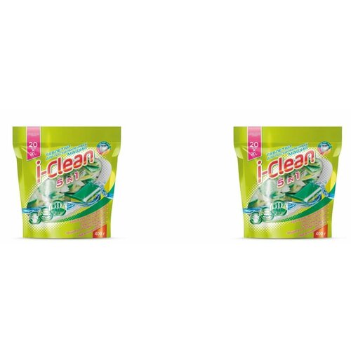 I-Clean Таблетки для посудомоечных машин 5 в1 20шт,2 шт