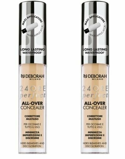 Корректор жидкий, Deborah Milano, 24 Ore Perfect All Over Concealer, тон 2.1 светлый, 5.5 г, 2 шт