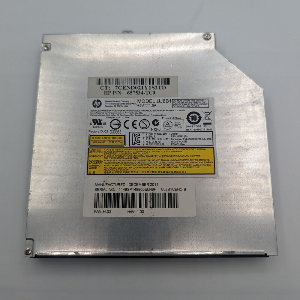 Привод DVD-RW UJ8B1, 657534-TC0, HP g6-2000, SATA, 12.7