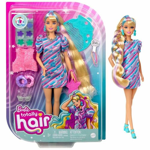 Кукла Mattel Barbie Барби с длинными волосами (блондинка) HCM88 кукла barbie totally hair звездная красотка hcm88