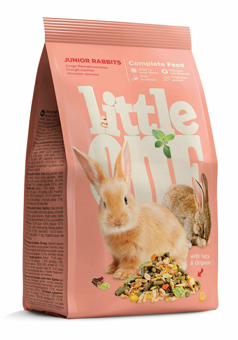 Little One Корм для молодых кроликов пакет 900 г * 4шт