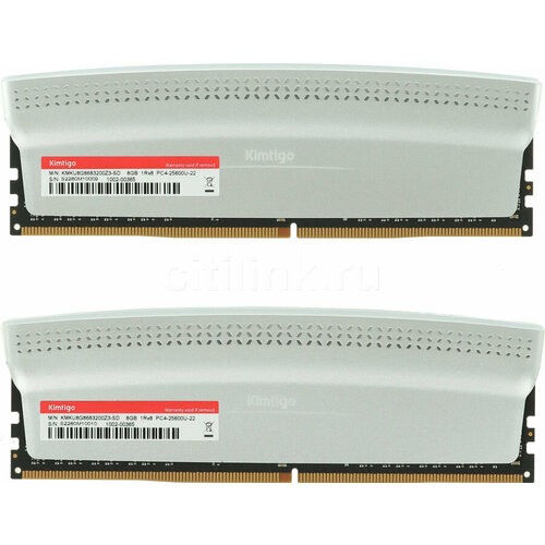KIMTIGO Память DDR4 2x32Gb 3600MHz Kimtigo KMKUBGF783600Z3-SD RTL CL19 DIMM 288-pin 12В single rank 1806000₽