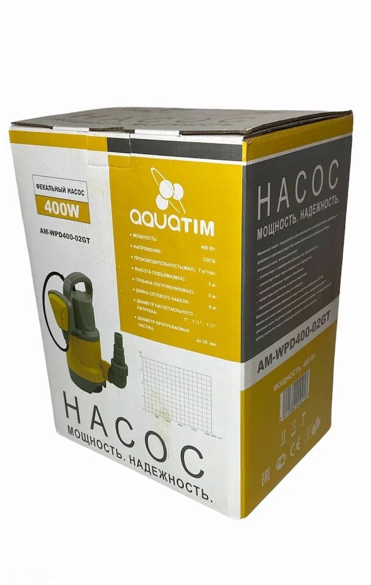 Обзор: Дренажный насос 400W AM-WPD400-02GT