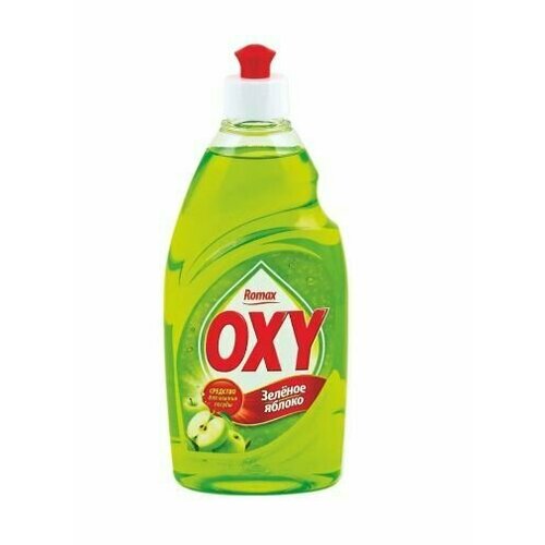 ROMAX OXY Средство для мытья посуды зелёное яблоко, 900г