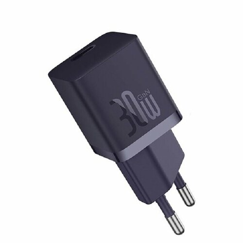 Зарядное устройство Baseus Сетевое зарядное устройство Baseus CCGN070705 GaN5 Fast Charger (mini) 1C 30W Purple сетевое зарядное устройство baseus gan5 pro ultra slim fast charger c u 65w overseas edition