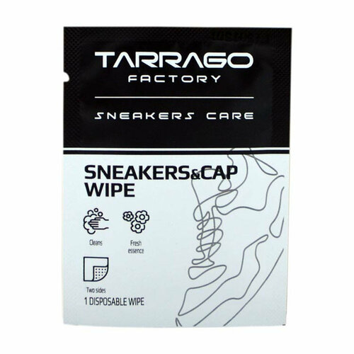 Влажные салфетки 5 шт для чистки кроссовок и кепок SNEAKERS CAP WIPES TARRAGO 467₽