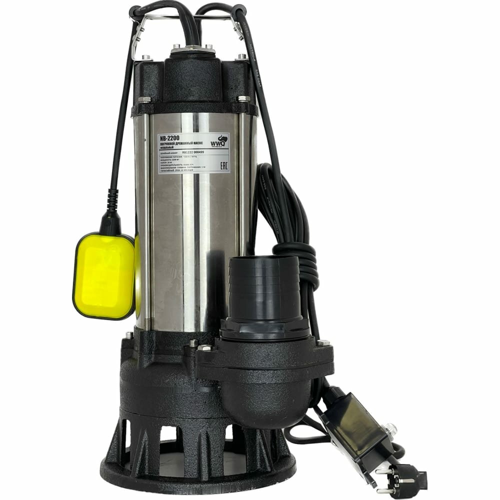 фото Дренажно-канализационный насос WWQ NB-2200