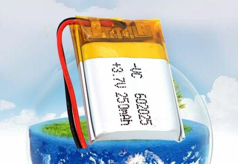 Аккумулятор Li-Pol 602025 (батарея) 6*20*25мм 2pin 3.7V/250mAh