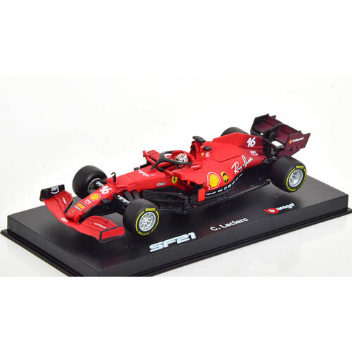 Ferrari SF21 scuderia ferrari #16 c фигуркой пилота c.leclerc formula 1 2021 / феррари СФ21 леклер