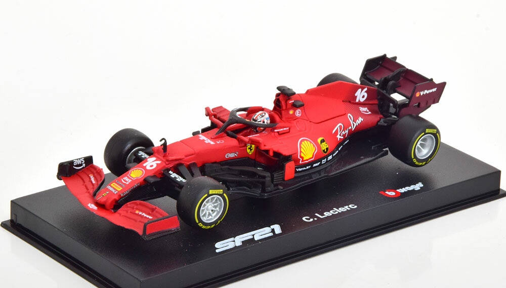 Ferrari SF21 scuderia ferrari #16 c фигуркой пилота c.leclerc formula 1 2021 / феррари СФ21 леклер
