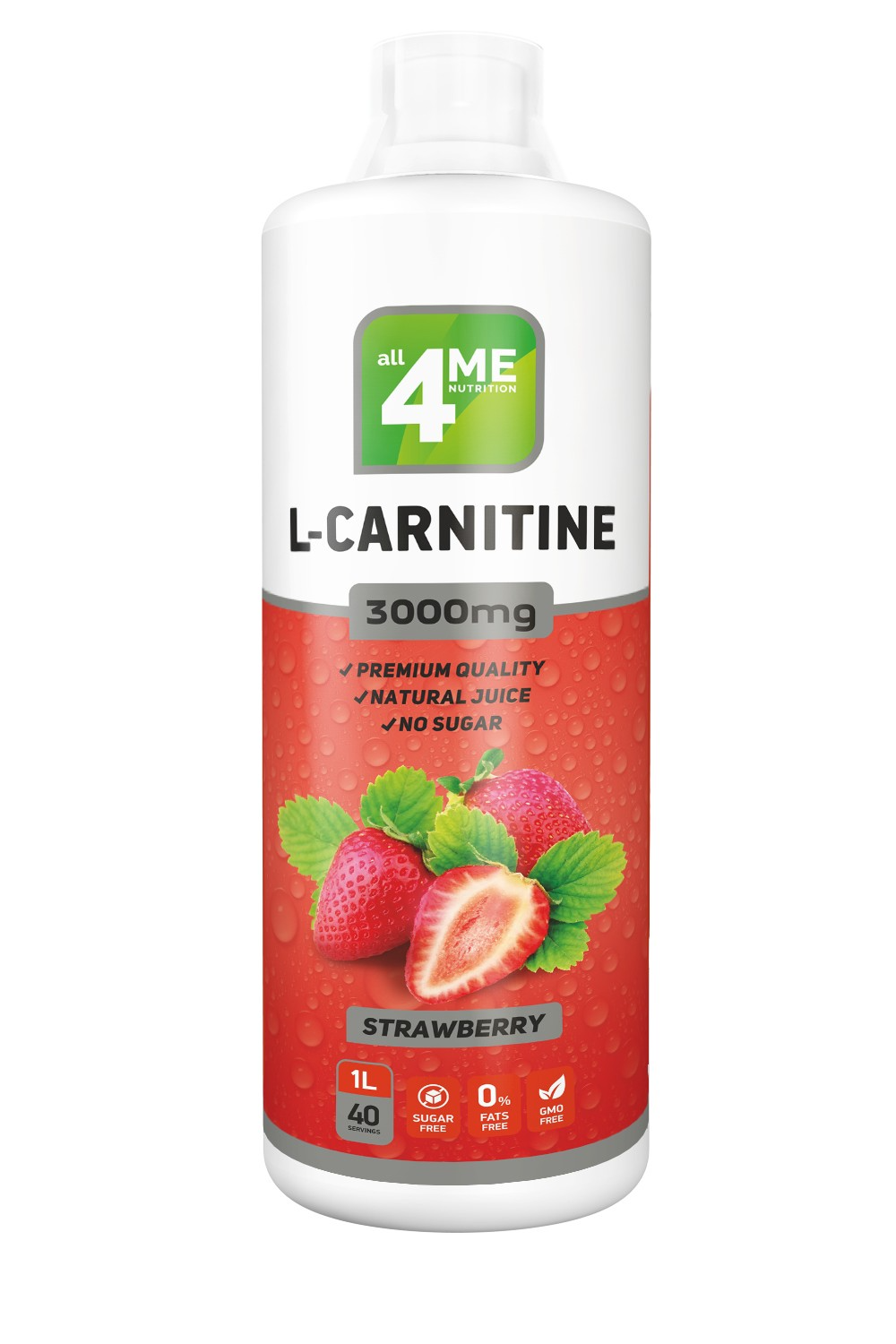 4Me Nutrition L-Carnitine concentrate 3000, 1000 мл (Клубника)