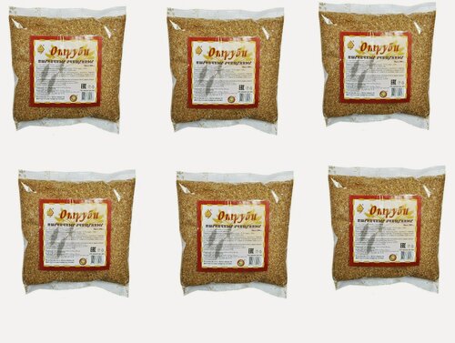 Изображение товара Отруби Золотые Злаки Сибири, пшеничные, очищенные, 200 г, 6 уп