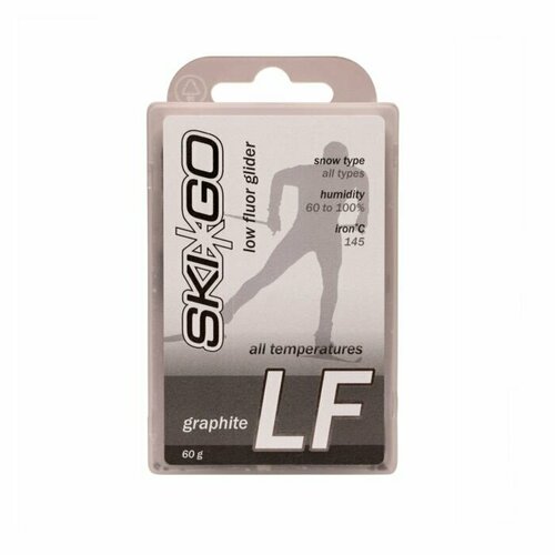 фото Парафин низкофтористый skigo lf graphite (графит) (универсальная) 60 г.