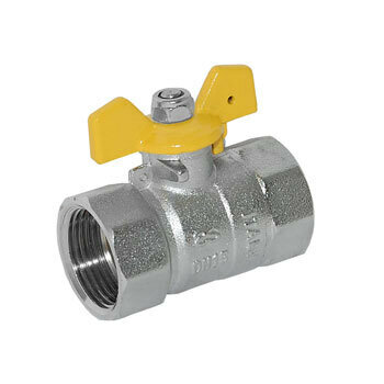 фото Газовый кран, 3/4', вентиль для газа, кран шаровый, гайка-штуцер рычага