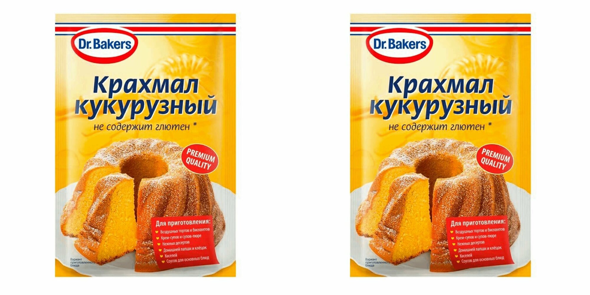 Dr.Bakers Крахмал кукурузный, 100 г, 2 уп