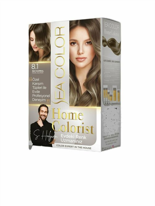 SEA COLOR Набор для окрашивания волос HOME COLORIST HAIR DYE KIT 8.1 Жемчужный блондин