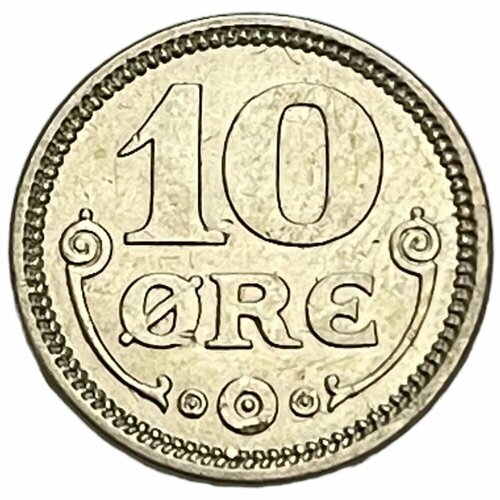 Дания 10 эре (оре) 1915 г. 10 эре 1924 дания кристиан x