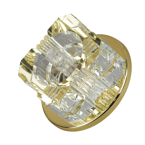 656-GY-5.3-Cl-Gl Светильник точечный прозрачный-золотой - фотография № 2