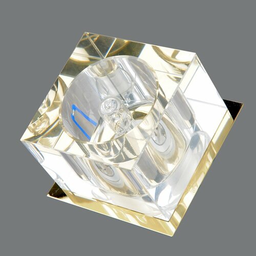 656-GY-5.3-Cl-Gl Светильник точечный прозрачный-золотой