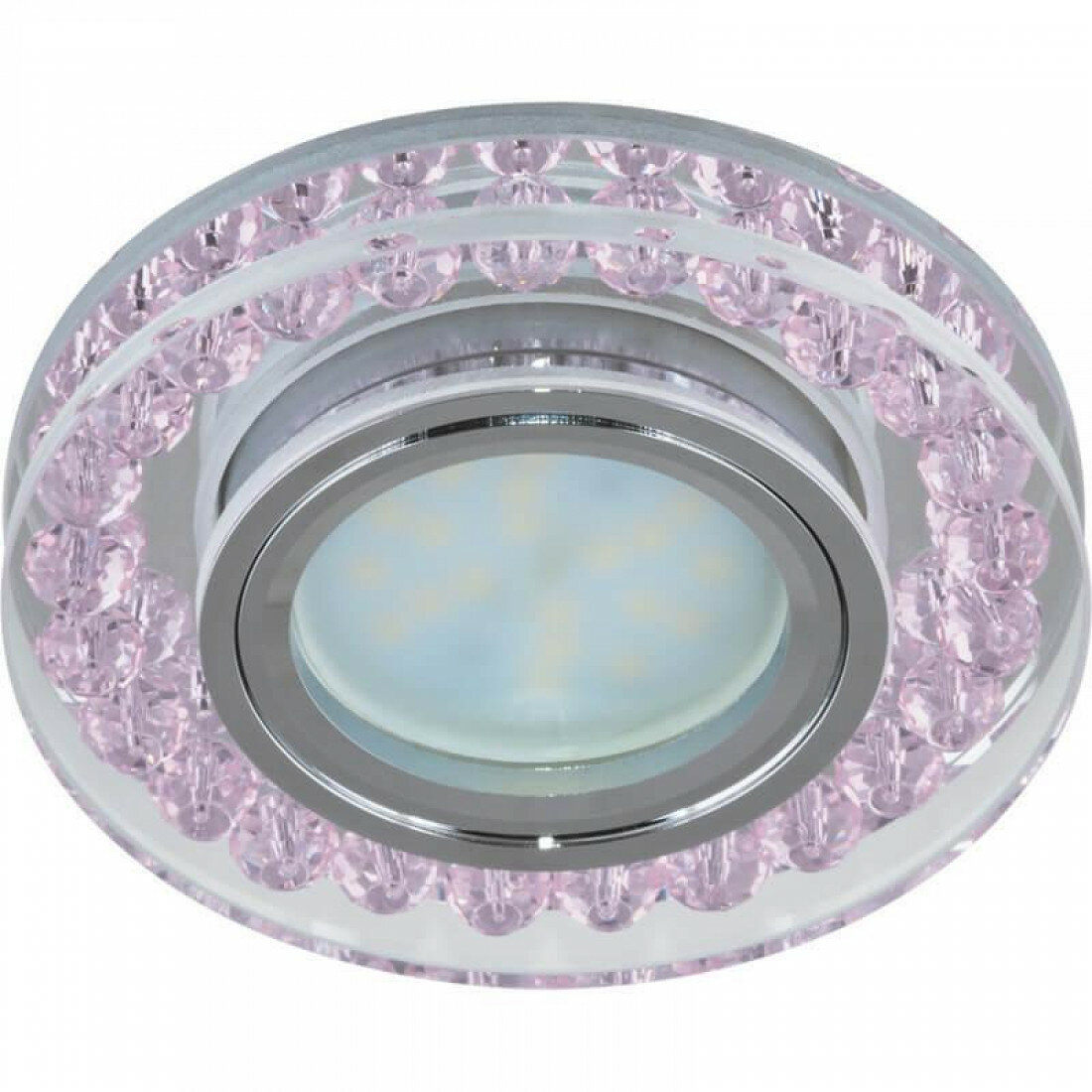 Светильник Uniel DLS-P102 GU5.3 CHROME/PINK Peonia Fametto