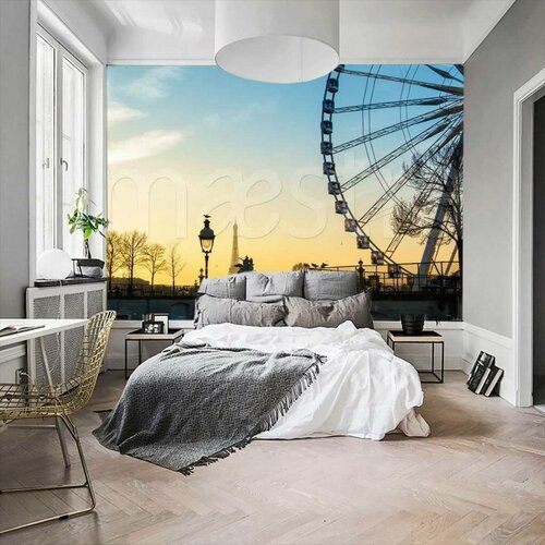 Фотообои Чертово колесо в Париже 275x489 (ВхШ), бесшовные, флизелиновые, MasterFresok арт 9-751