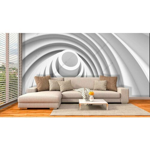 Фотообои 3д волнообразная пирамида 275x275 (ВхШ), бесшовные, флизелиновые, MasterFresok арт 10-823