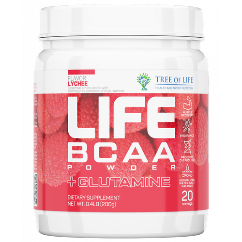 фото Life bcaa powder 200 gr, 20 порции(й), личи tree of life