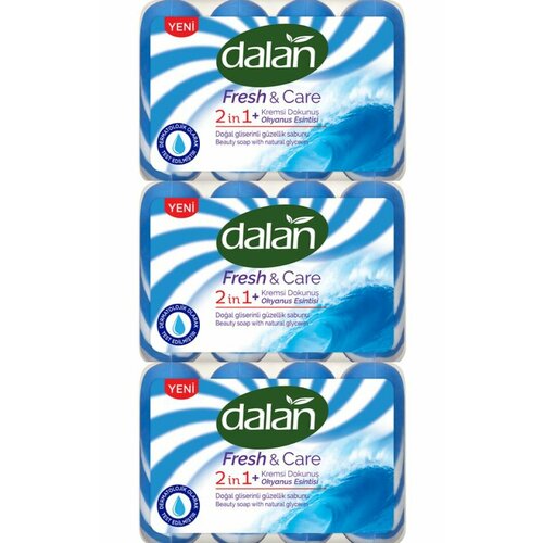 Dalan Мыло туалетное Fresh & Care Океанский бриз, 360 г, 3 уп мыло dalan fresh