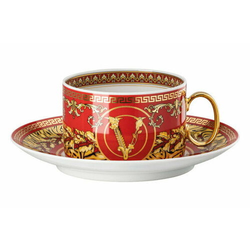 Чашка чайная с блюдцем Rosenthal Versace Виртус 200 мл, фарфор